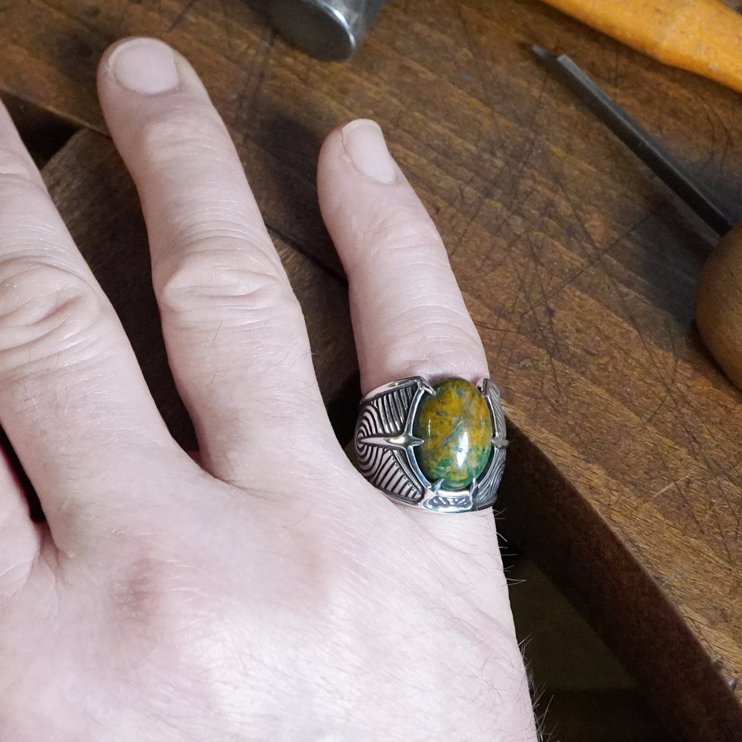 Mythic Ring - set with Chrysocolla
