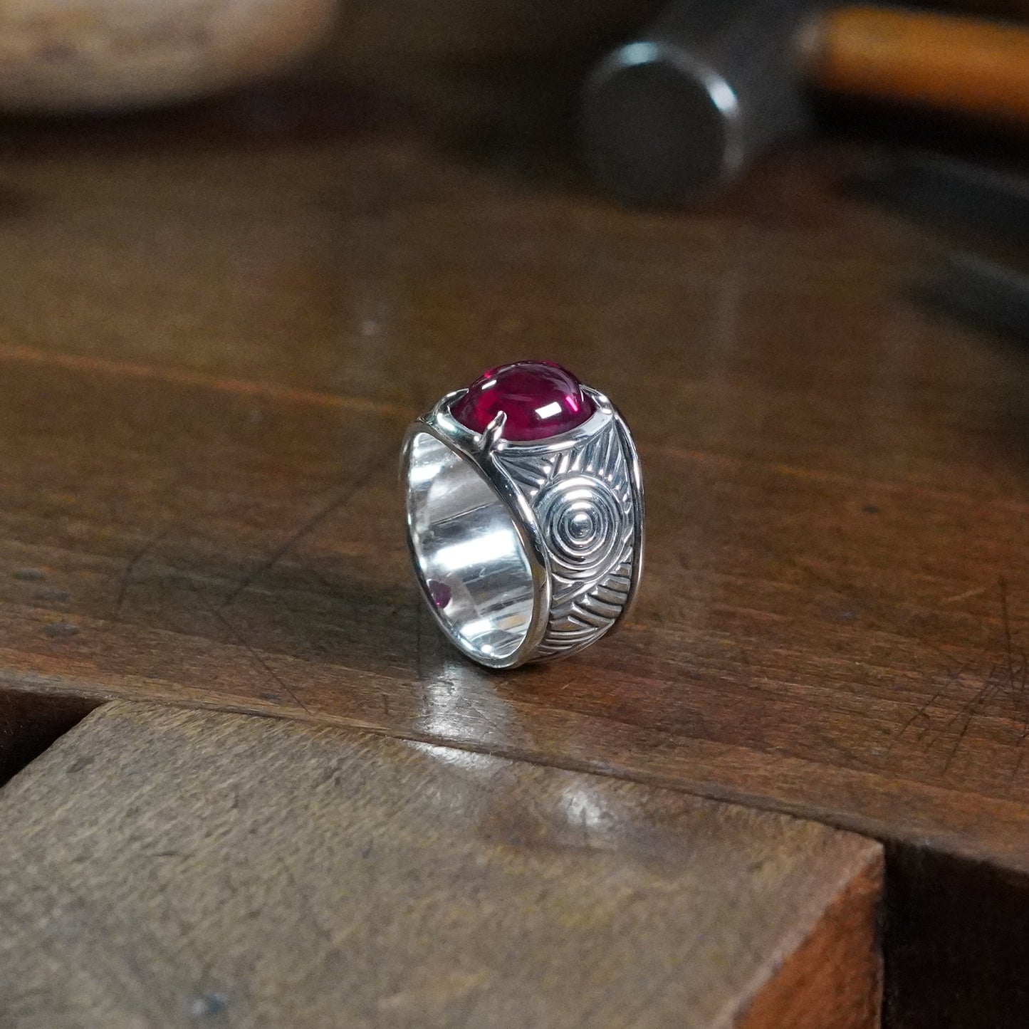 Craven Ring - set with ruby