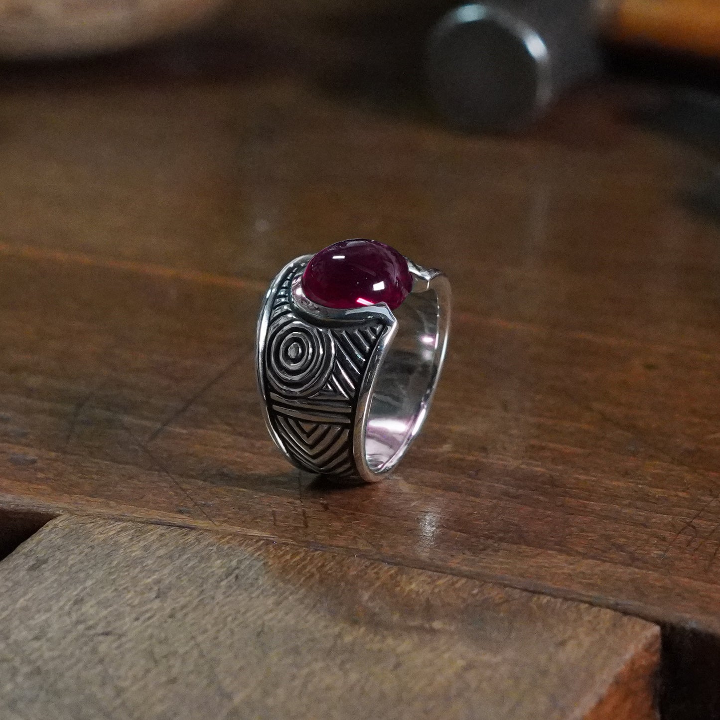 Aurora Ring - set with Ruby