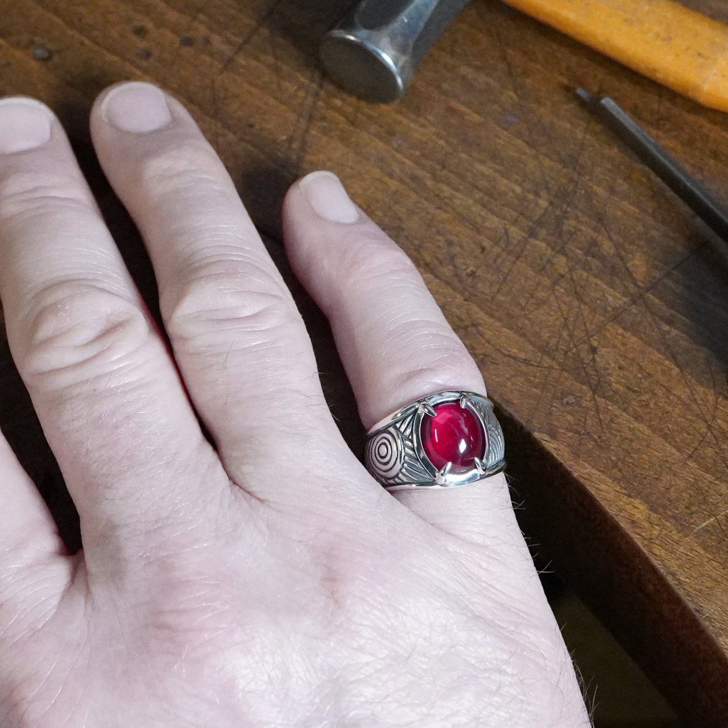 Craven Ring - set with ruby