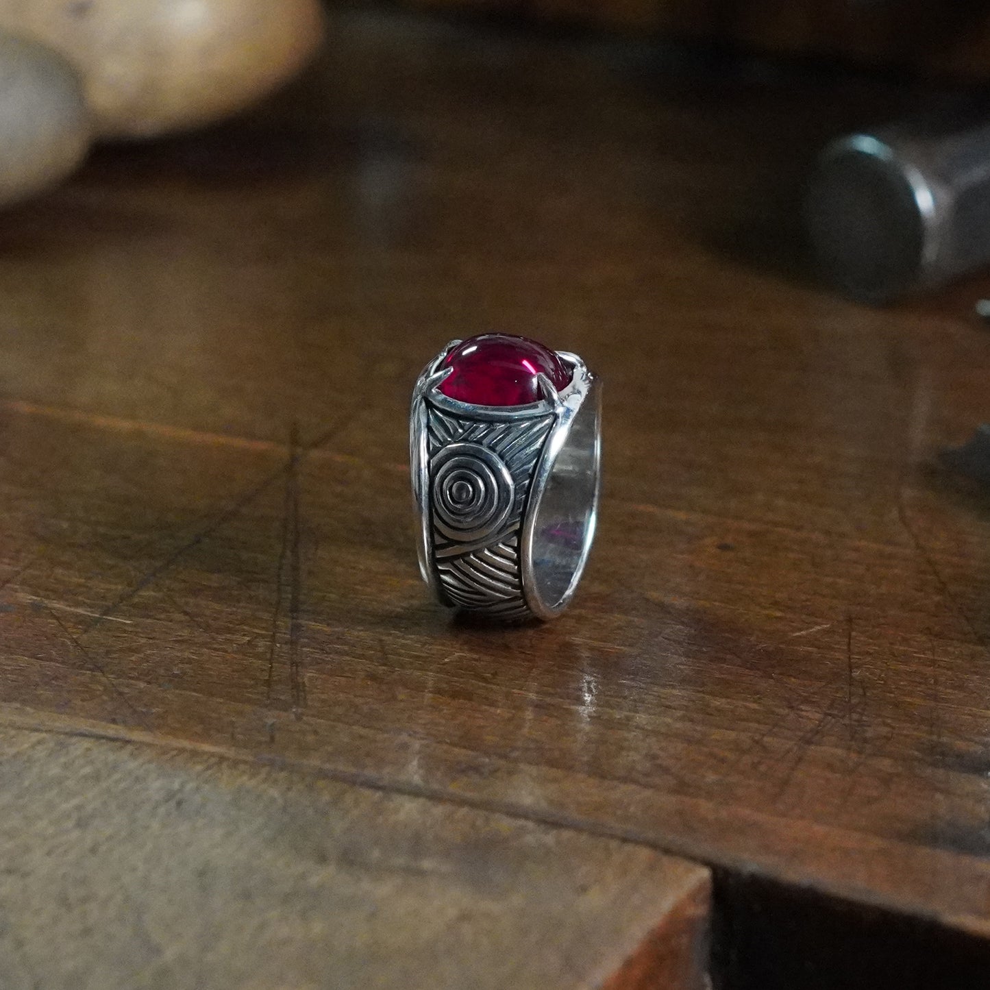 Craven Ring - set with ruby