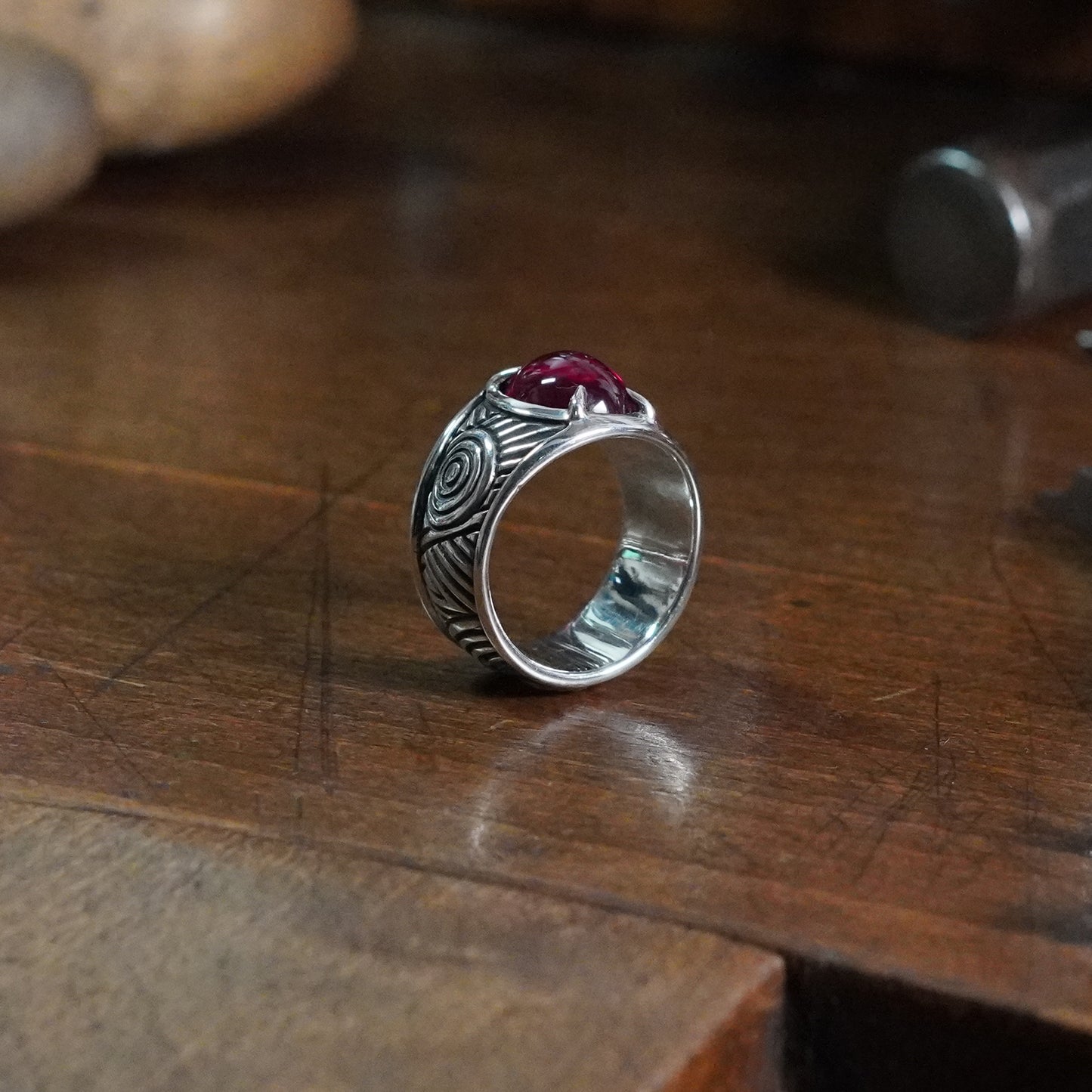 Craven Ring - set with ruby
