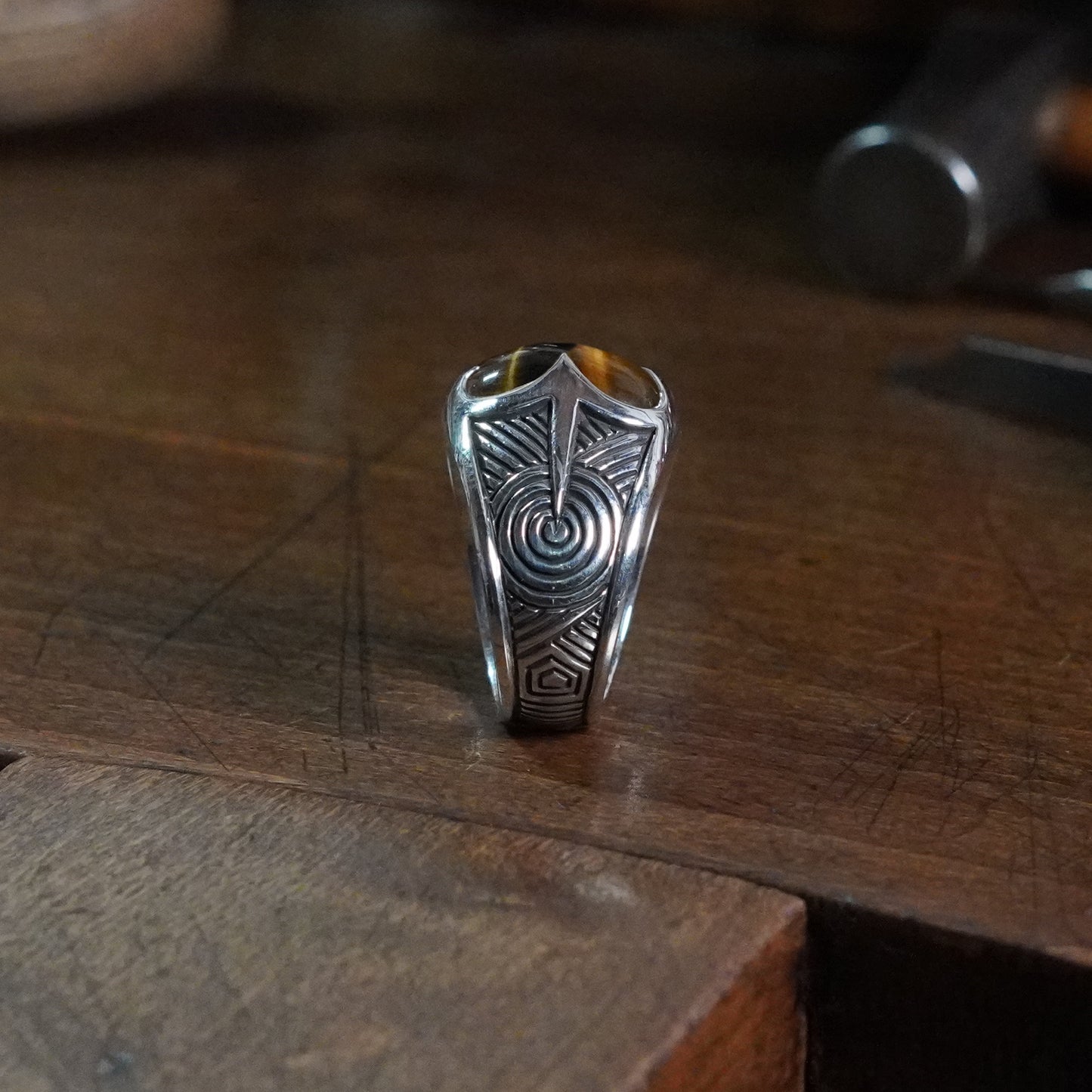 Beltane Ring - set with Tigers Eye