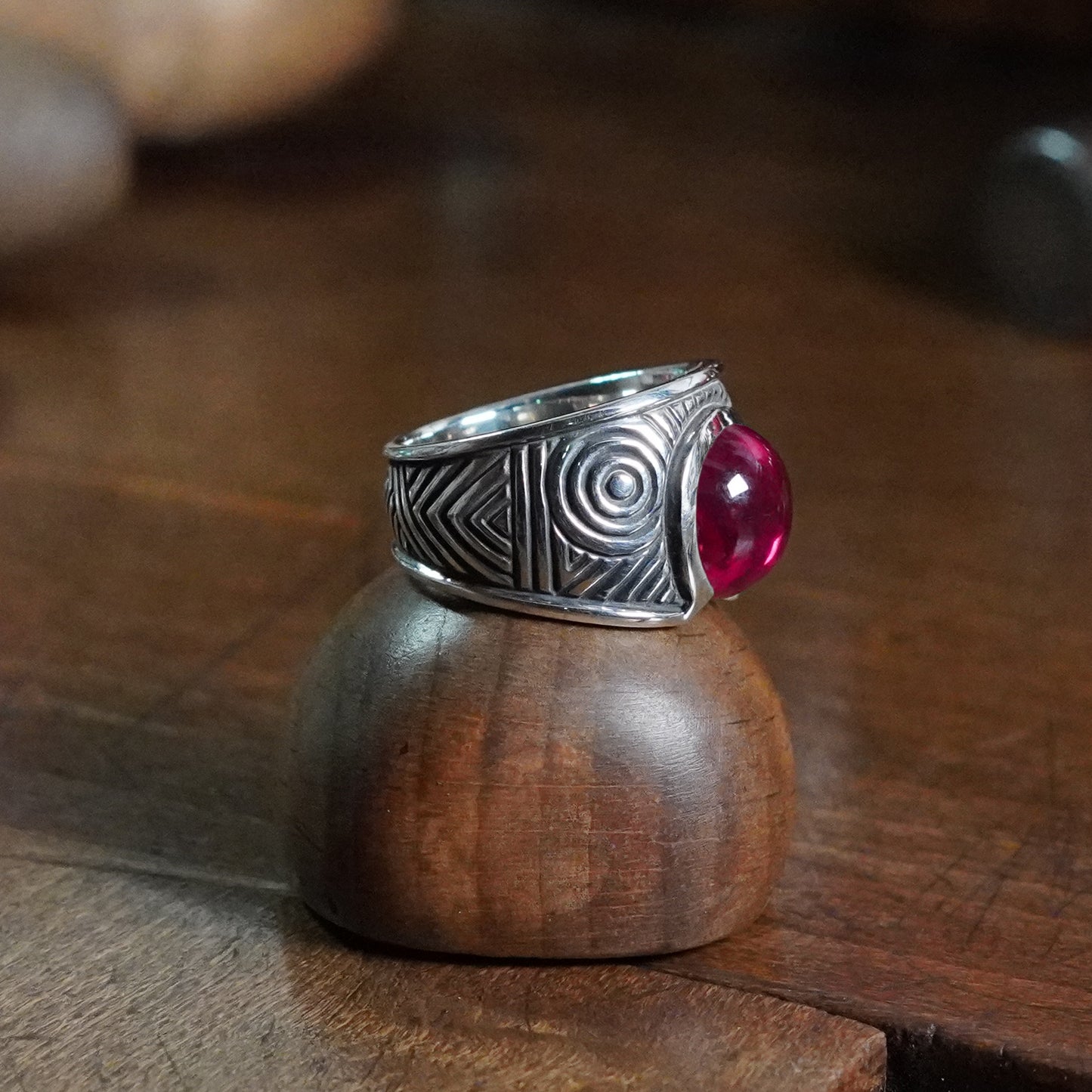 Aurora Ring - set with Ruby