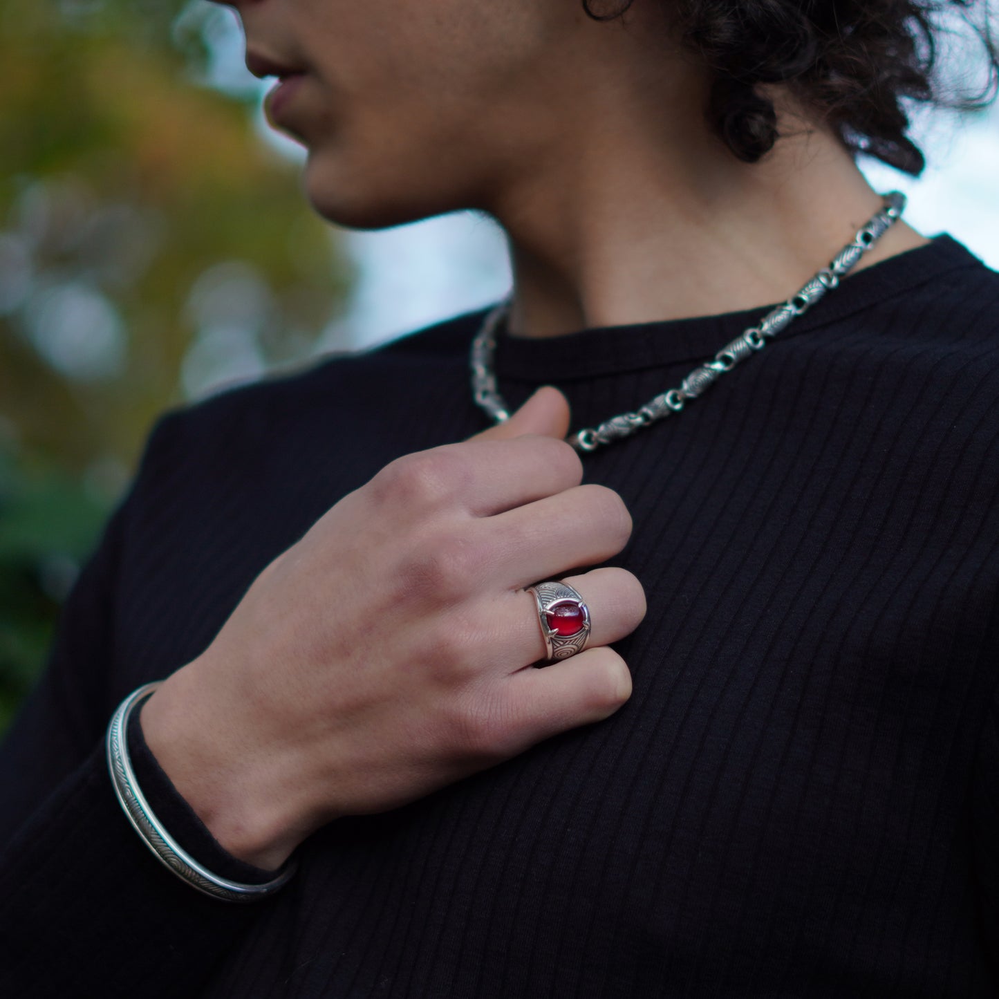 Craven Ring - set with ruby