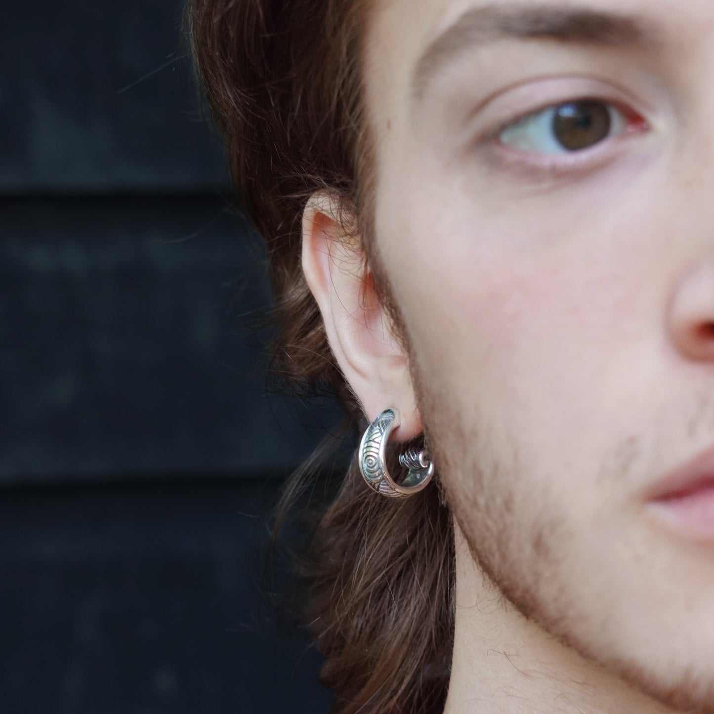 Krom- Large parallel earring